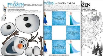 Disneys Frozen Build-A-Snowman, Maze and Memory-Cards