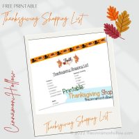 Printable Thanksgiving Shopping List