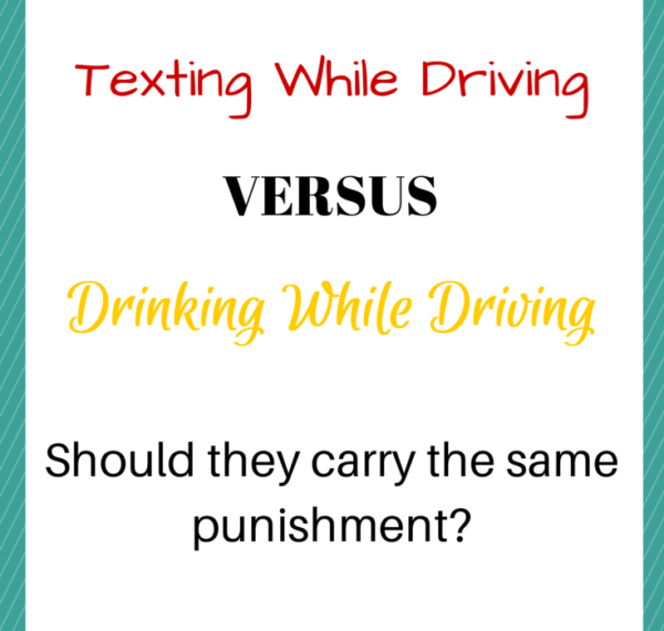 Texting While Driving Versus Drinking While Driving