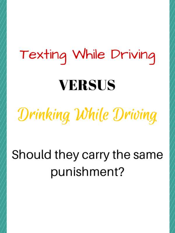 Texting While Driving Versus Drinking While Driving