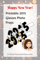 2015 Photo Props: Printable 2015 Glasses