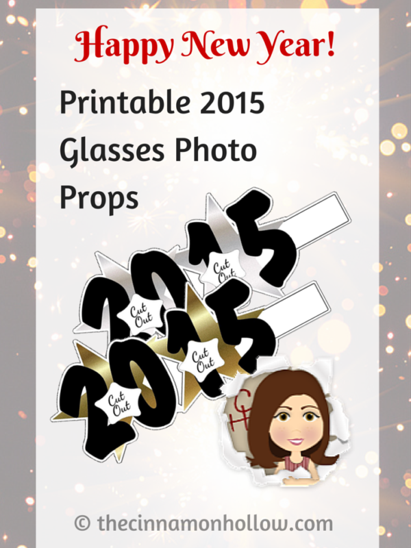 2015 Photo Props: Printable 2015 Glasses