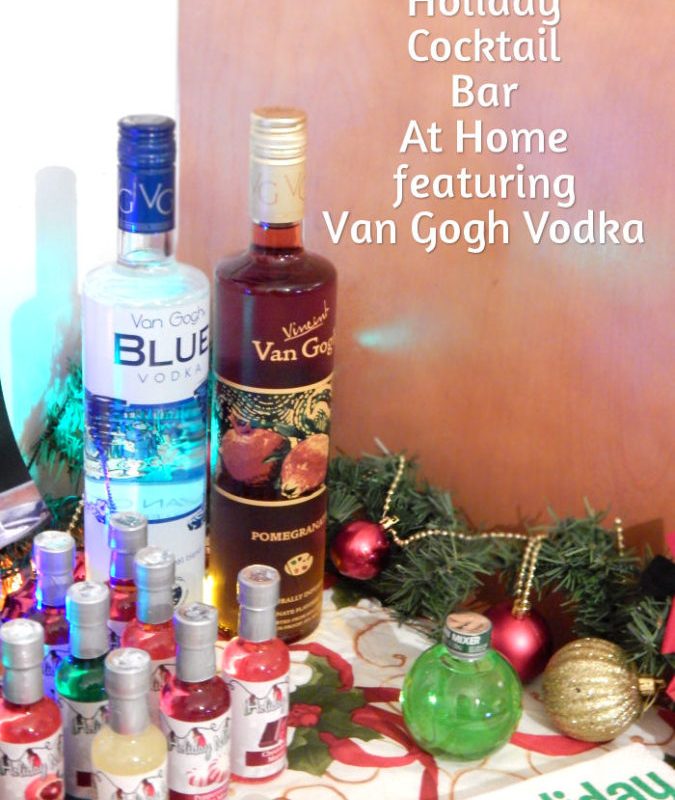 DIY Holiday Cocktail Bar + Delicious Candy Cane Martini Recipe