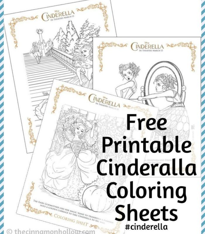 Cinderella Coloring Sheets