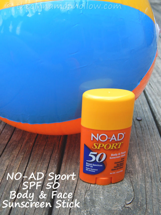 NO-AD Sport SPF 50 Body & Face Sunscreen Stick.