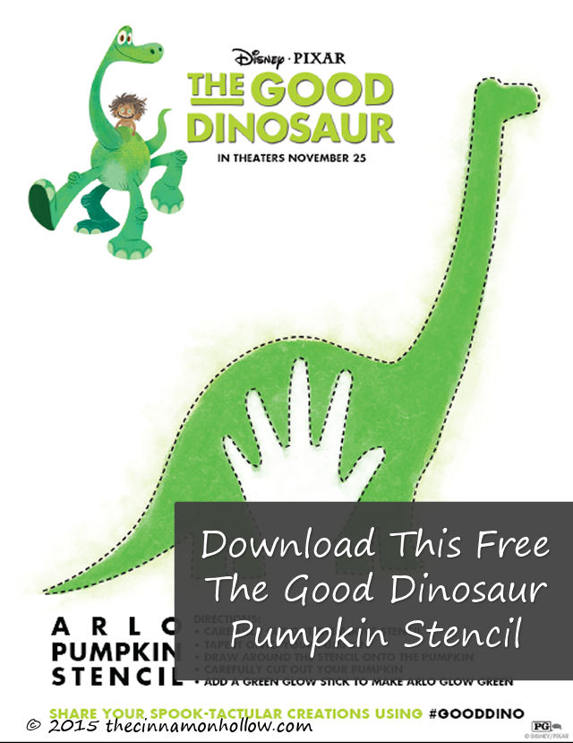 The Good Dinosaur Pumpkin Stencil