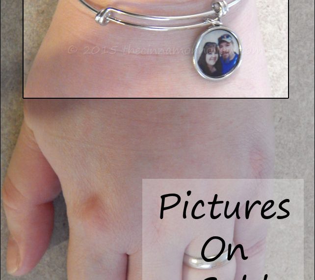 Pictures On Gold Expandable Photo Bracelet