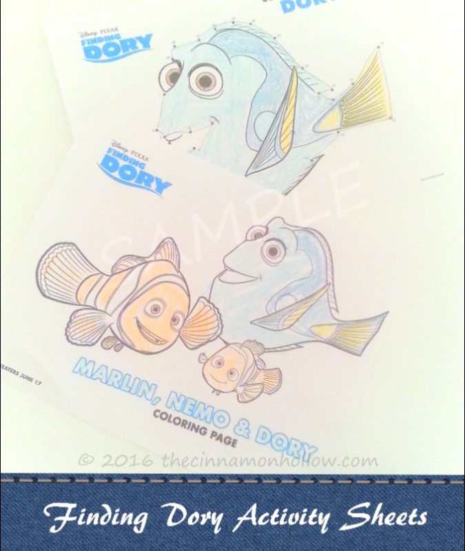 Finding Dory Activity Sheets