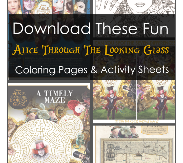 Alice Through The Looking Glass Activities