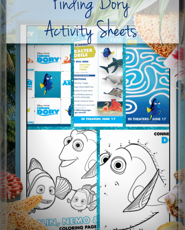 Finding Dory Activity Sheets