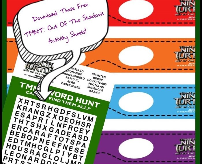 Teenage Mutant Ninja Turtles: Out Of The Shadows Activity Sheets
