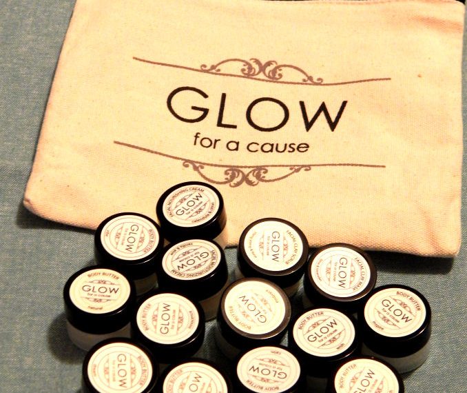 GLOW for a cause TRY IT ALL in a BAG makeup bag
