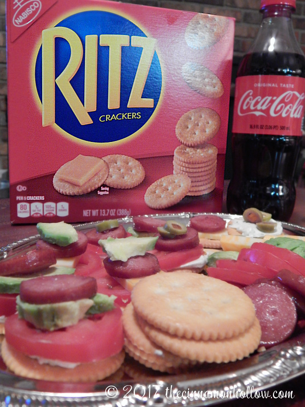 Game Time Kielbasa Bites With Ritz Crackers And Coca-Cola
