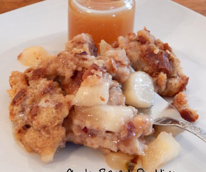Apple Bread Pudding Recipe With Apple Pie Moonshine Glaze