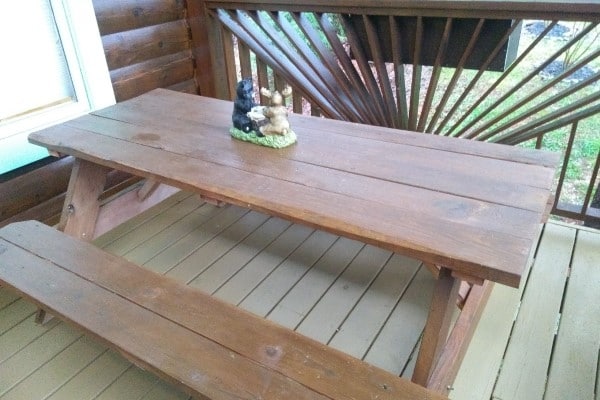The Summit Cabin Picnic Table