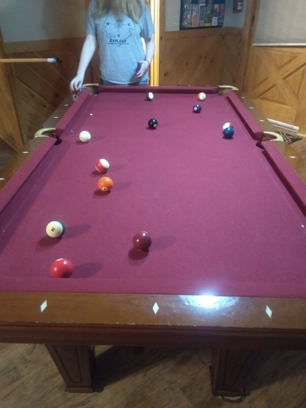 The Summit Cabin Pool Table