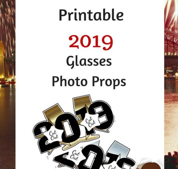 Printable 2019 Glasses Photo Props