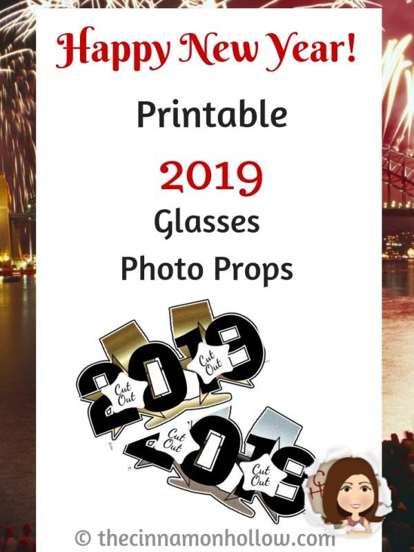 Printable 2019 Glasses Photo Props