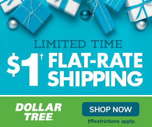 $1 Flat Rate Shipping At Dollar Tree This Week Only!