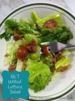 Warm BLT Salad: BLT Wilted Lettuce Salad - THM S - Low Carb