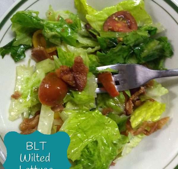 Warm BLT Salad: BLT Wilted Lettuce Salad - THM S - Low Carb
