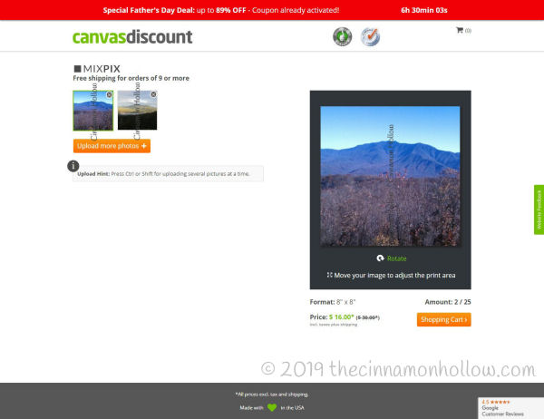 CanvasDiscount Photo Tiles Canvases