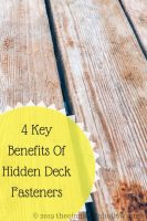 Hidden Clips And Deck Fasteners