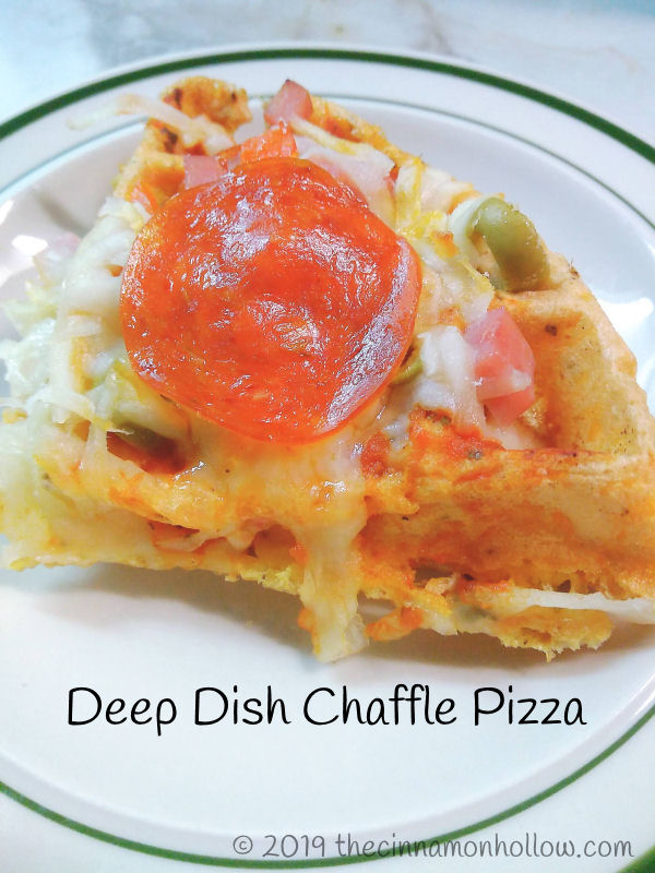 Deep Dish Chaffle Pizza