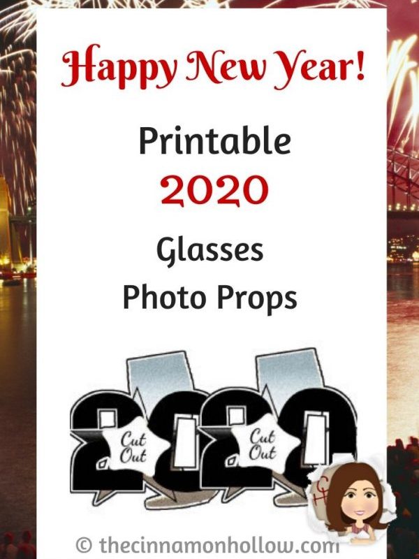 Printable 2019 Glasses Photo Props