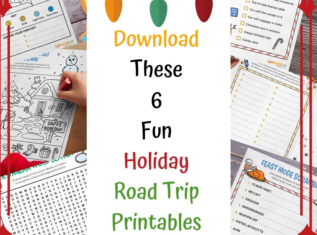 Download These 6 Fun Holiday Road Trip Printables For Kids