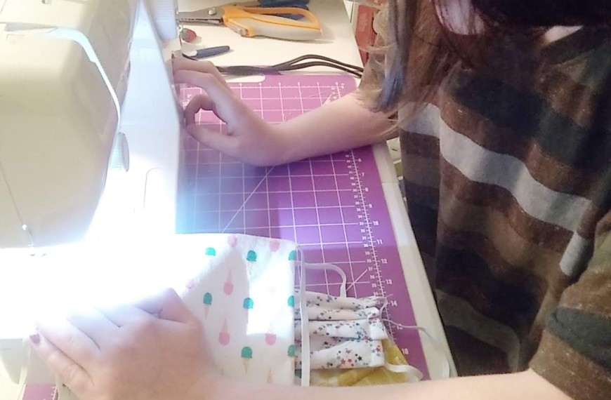 Teaching my kids to sew. #RemakeTomorrow