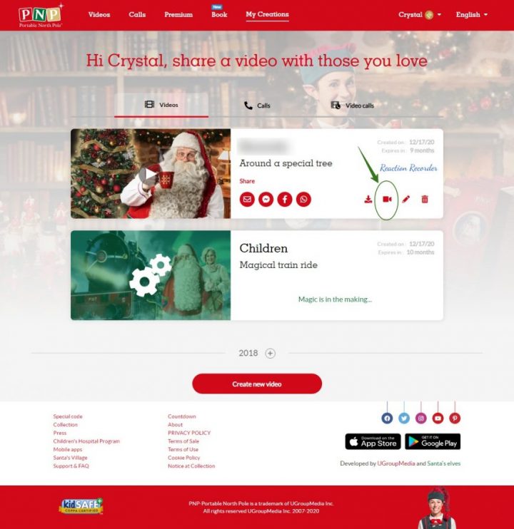 Record Your Childs Santa Video Reaction With PNP Reaction Recorder