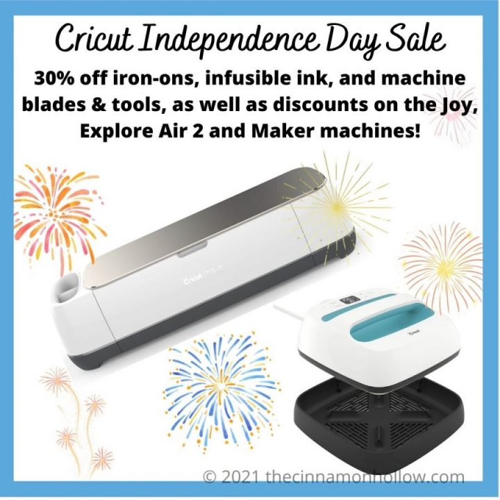 Cricut Independence Day Sale - Save 30% Off Iron-Ons, Infusible Ink, ETC