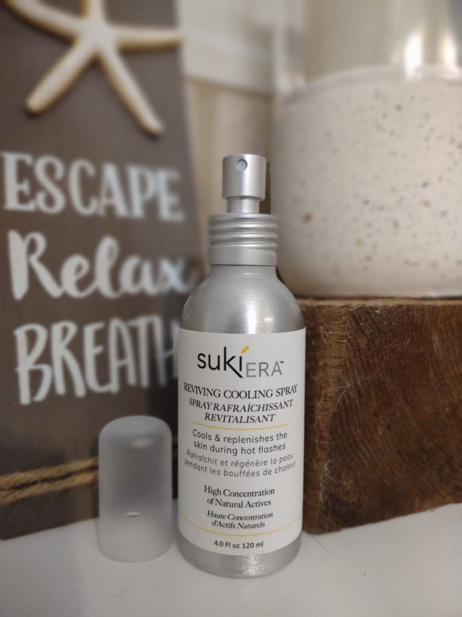 sukiERA Skincare - Reviving Cooling Spray - lessen the severity of hot flashes 