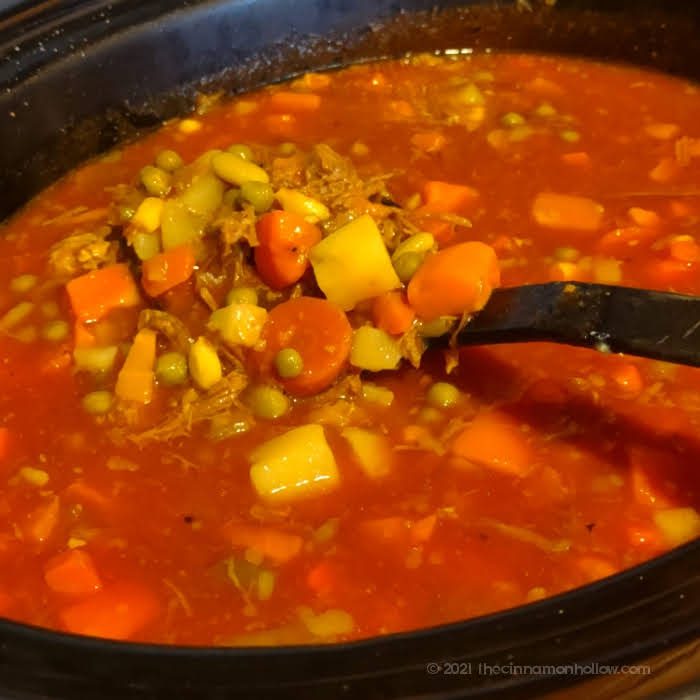 Beef Vegetable soup made with ButcherBox Beef Roast