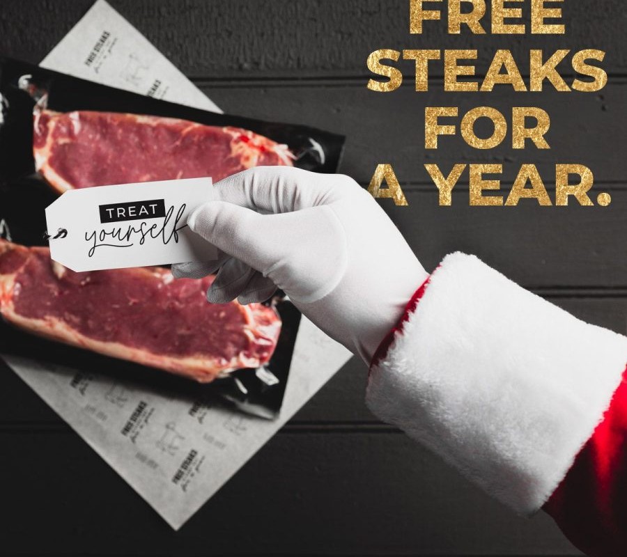 Free NY Strip Steaks For A Year