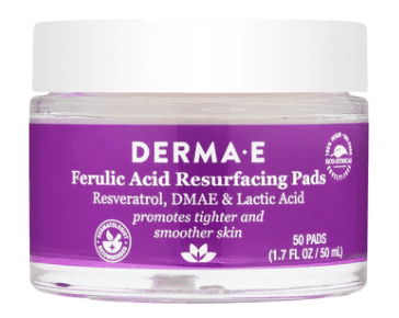 Ferulic Acid Resveratrol Resurfacing Pads DERMA E