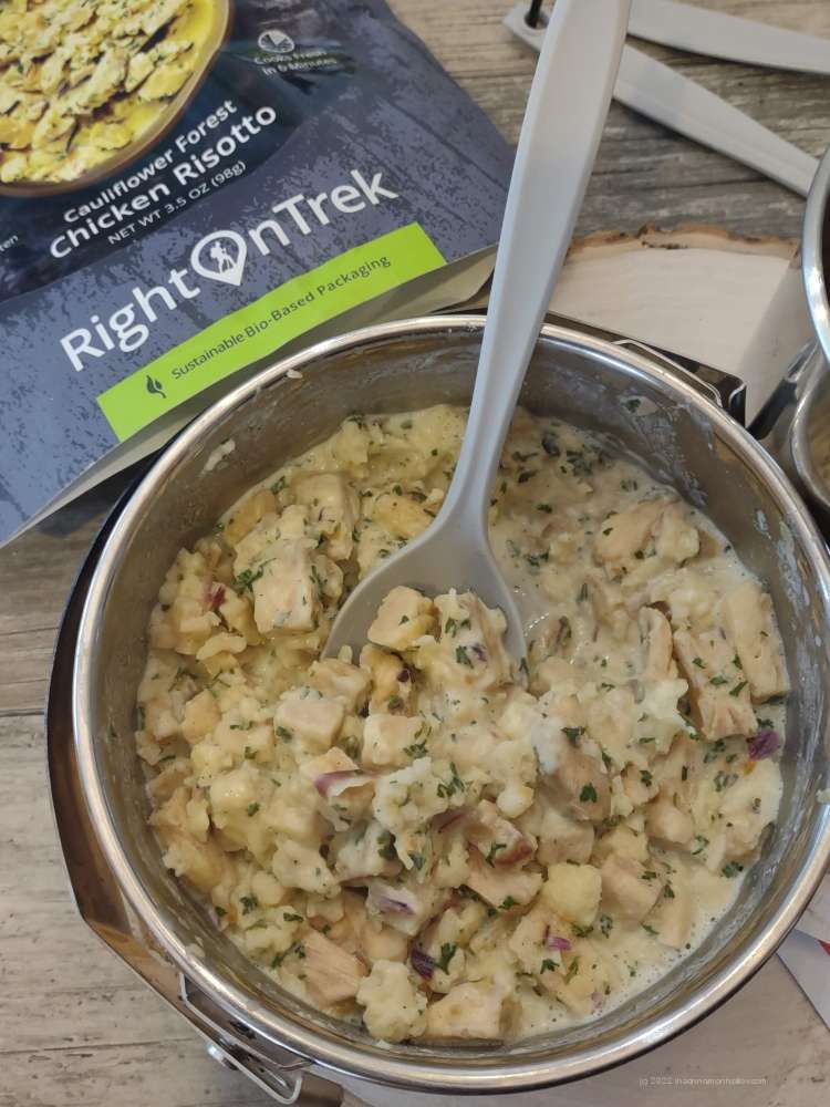 Right On Trek Keto Meal Kit Cauliflower Forest Chicken Risotto