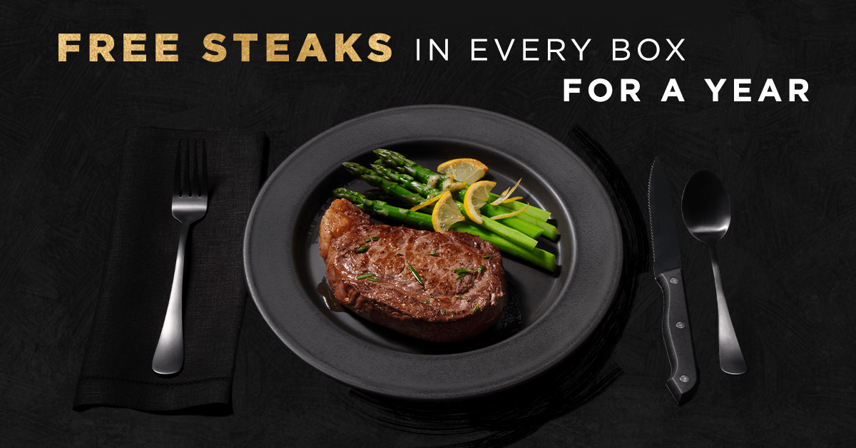 Free Ribeyes For A Year + $20 Off