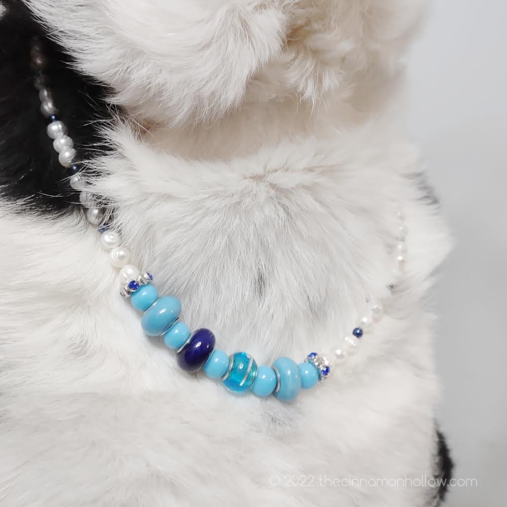 Jasper Wearing A Jewels Fur Paws Necklace