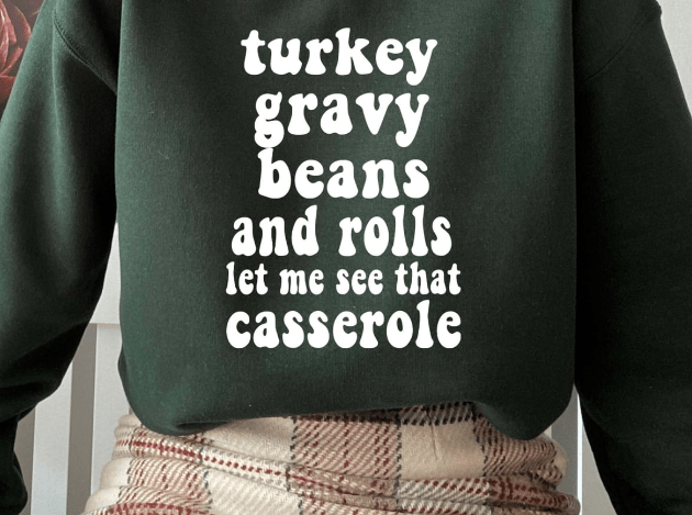 Punny Thanksgiving Crew Neck Sweatshirt