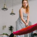 Spring Cleaning Mistakes: Woman with dry mop