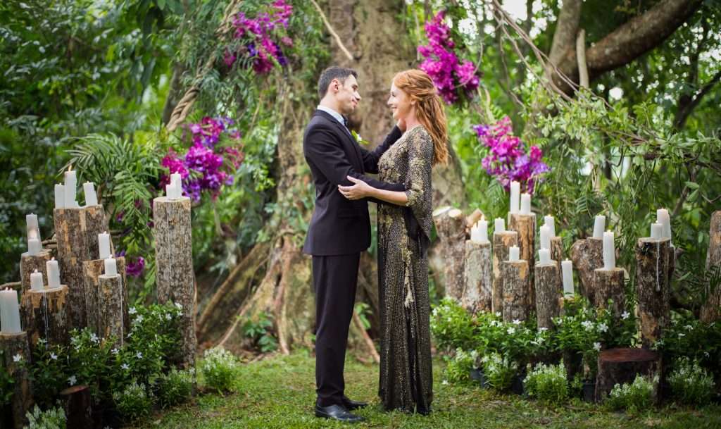 enchanted forest wedding ceremony