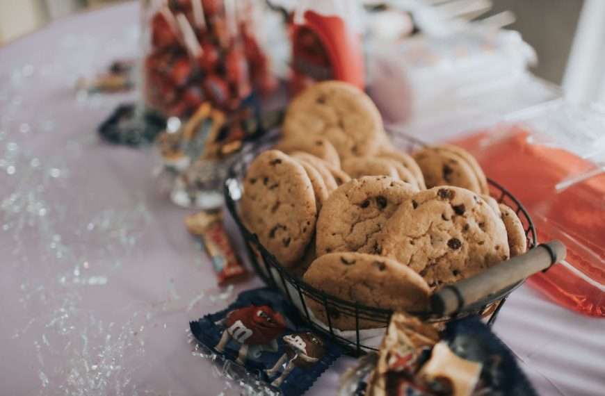 wedding cookies in a basket
