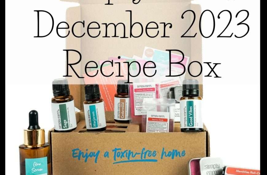 Simple Earth December 2023 Essential Oil Recipe Box