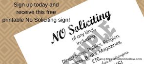 Get Your Free No Soliciting Sign Printable
