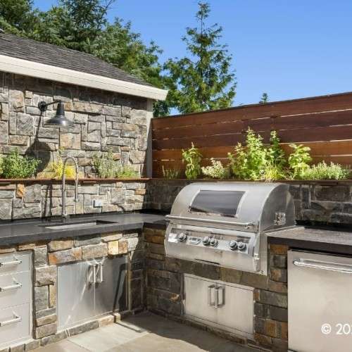 outdoor kitchen set