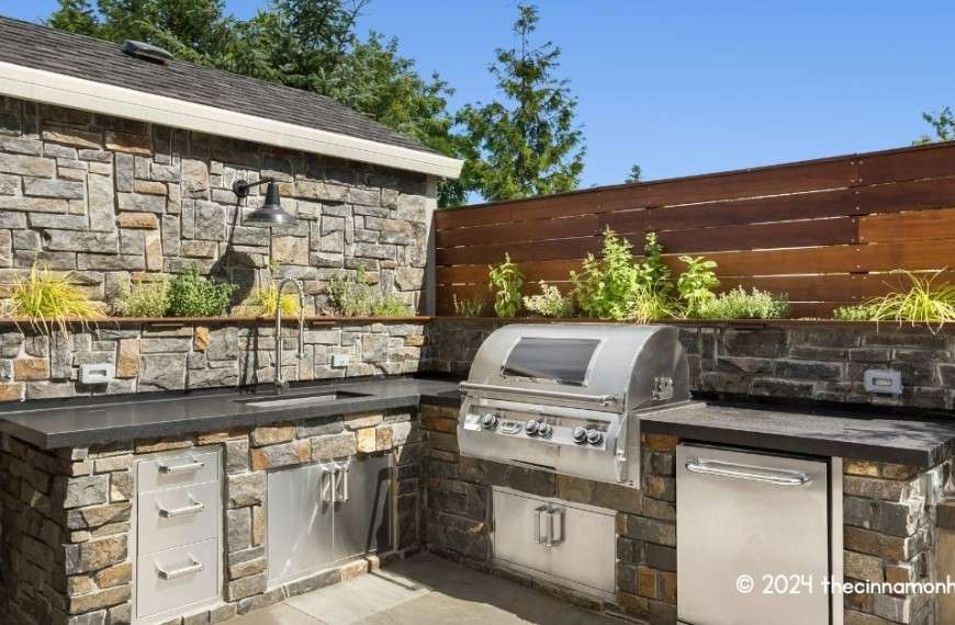 outdoor kitchen set