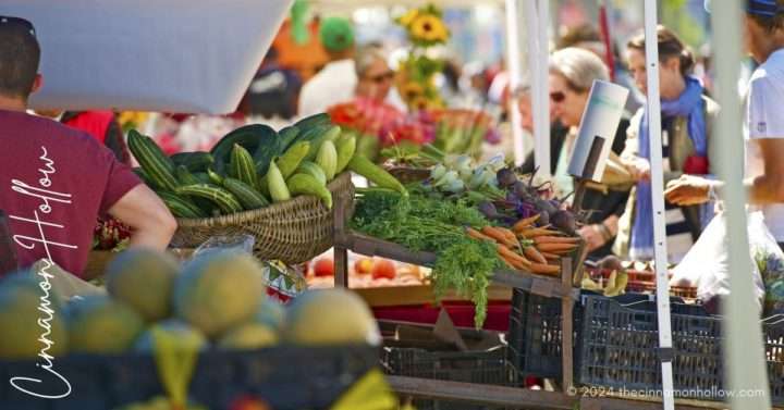 Farmers' Markets - people browsing farmers markets