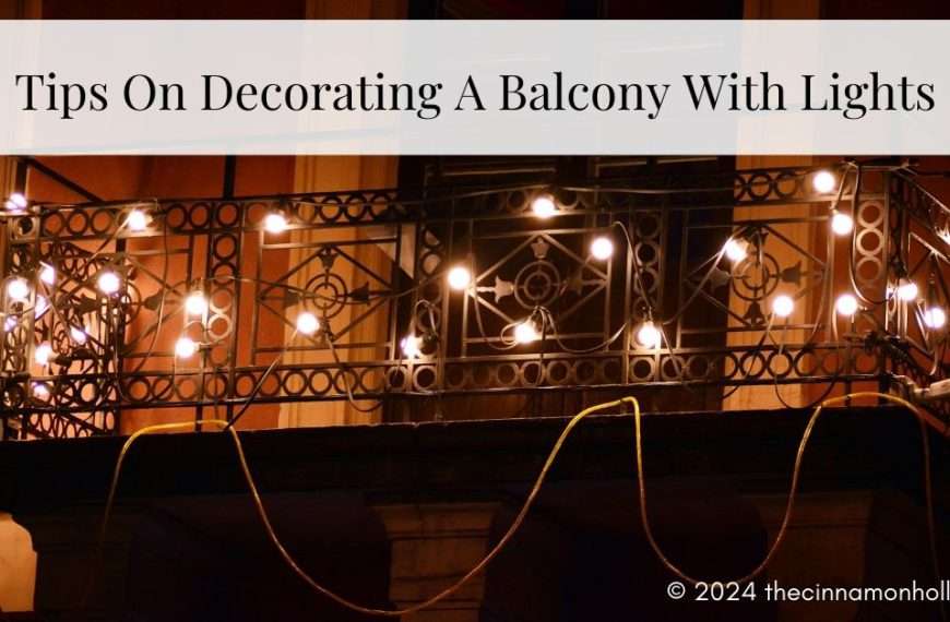 balcony with lights